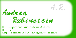 andrea rubinstein business card